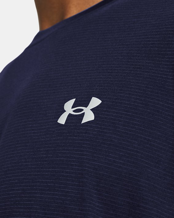 Men's UA Launch Short Sleeve, Blue, pdpMainDesktop image number 2